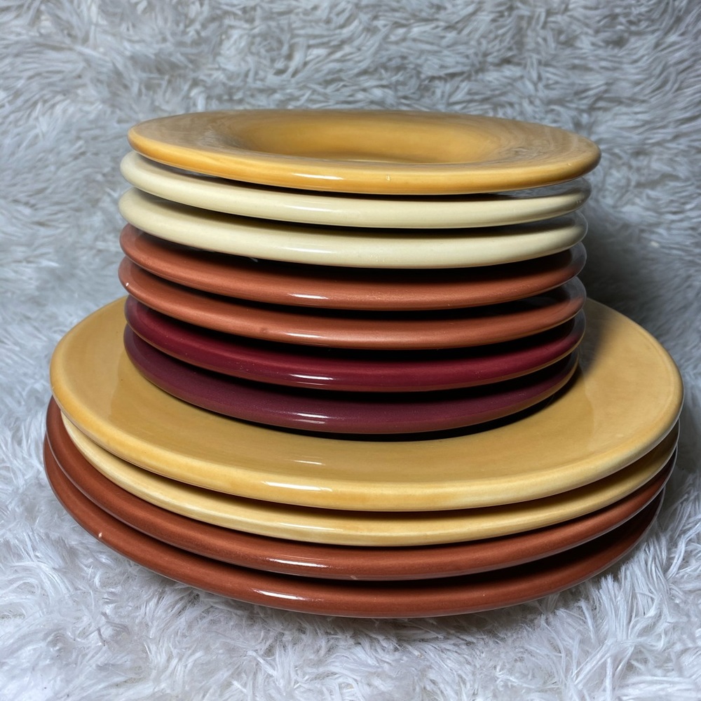 Fall Color Glass Plate Set